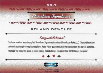 2007 Razor Poker Signature Series #SS-7 Roland DeWolfe Back
